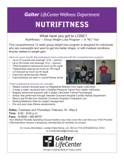 nutrifitness - Galter LifeCenter