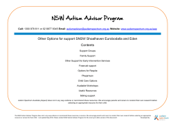 NSW Autism Advisor Program - Autism Spectrum Australia