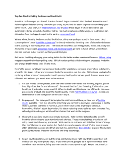 Top Ten Tips for Kicking the Processed Food Habit