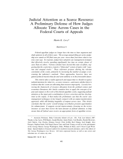 Judicial Attention as a Scarce Resource