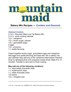Bakery Mix Recipes — Cookies and Desserts