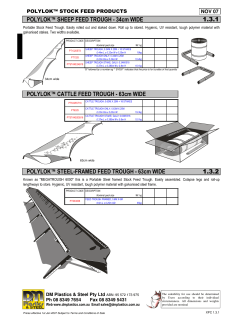 POLYLOK&trade; SHEEP FEED TROUGH