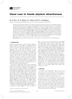 Visual cues to female physical attractiveness