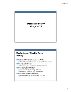 Ch 16 Domestic Policy
