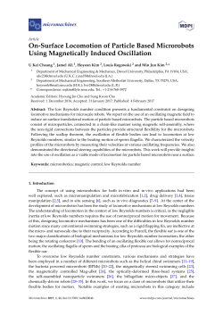 On-Surface Locomotion of Particle Based Microrobots Using