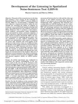 Development of the Listening in Spatialized Noise