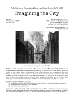 Syllabus (Tufts) - Sasha Senderovich