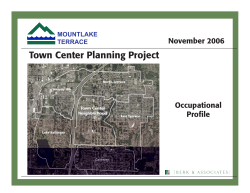 Town Center Planning Project Occupational