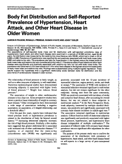Body Fat Distribution and Self-Reported Prevalence of