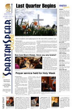 April 4, 2012 Online - THE SPARTAN SPEAR
