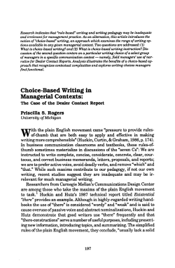 Managerial Contexts - Deep Blue