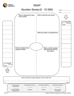 SNAP Number Sense (0 &ndash; 10 000)