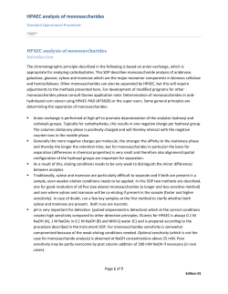 SOP HPAEC analysis of monosaccharides