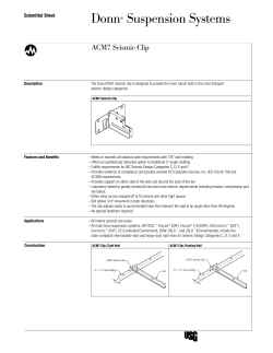USG Donn&reg; Brand ACM7 Seismic Clip Submittal Sheet (English