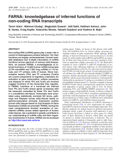 FARNA: knowledgebase of inferred functions of non
