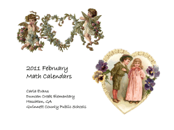2011 February Math Calendars