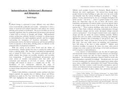 Industrialization: Architecture`s Resistance and Adaptation