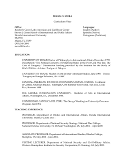 Curriculum Vitae - Cuban Research Institute