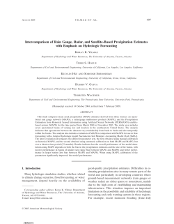Intercomparison of Rain Gauge, Radar, and Satellite