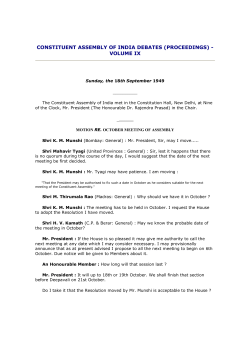 CONSTITUENT ASSEMBLY OF INDIA DEBATES (PROCEEDINGS