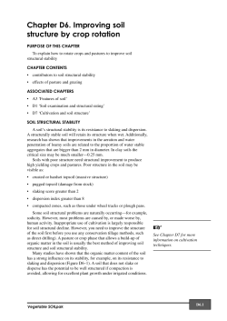 Improving soil structure by crop rotation