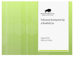 August 20, 2016 - Chicago Zoological Society