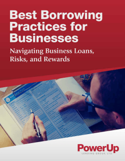 1 Best Borrowing Practices for Businesses