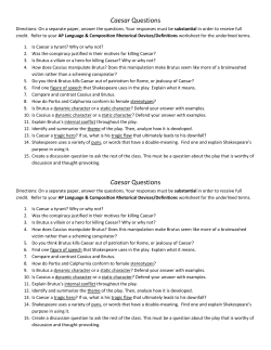 Caesar Questions Caesar Questions