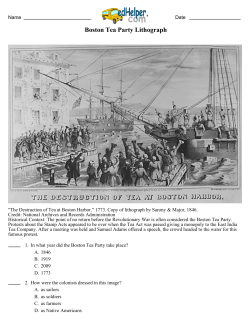 Boston Tea Party Lithograph