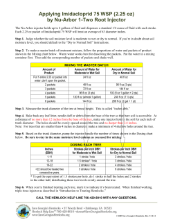 Applying Imidacloprid 75 WSP (2.25 oz)