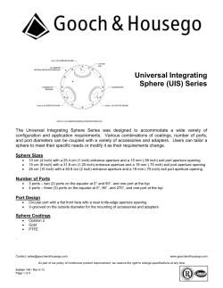 Universal Integrating Sphere (UIS) Series