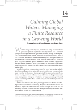 Calming Global Waters: Managing a Finite Resource in a Growing