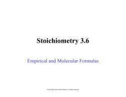Empirical and Molecular Formulas