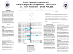 Facial features associated with androgen exposure and symmetry