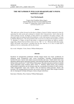 the metaphor in william shakespeare`s poem: &ldquo;sonnet lxiii&rdquo;