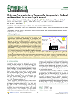Molecular Characterization of Organosulfur Compounds in Biodiesel
