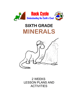 SIXTH GRADE MINERALS - Math/Science Nucleus