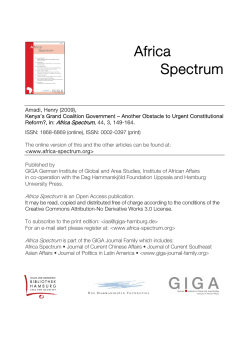 Kenya`s Grand Coalition Government