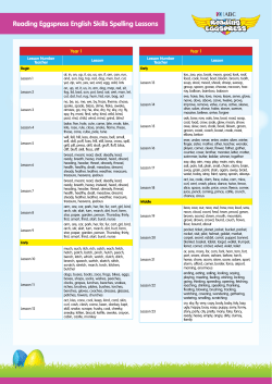 Reading Eggspress English Skills Spelling Lessons