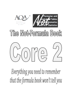 C2 Not-Formula Book