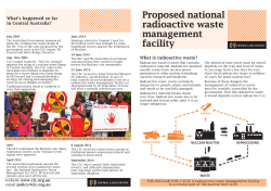 Proposed national radioactive waste management facility