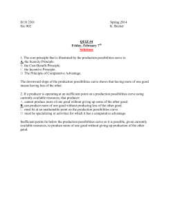 QUIZ #4 Friday, February 7 Solutions