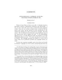 After Bridgeman: Copyright, Museums, and Public Domain Works of