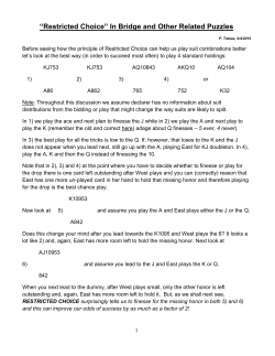 Restricted Choice Notes