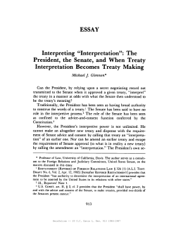 Interpretation Becomes Treaty Making