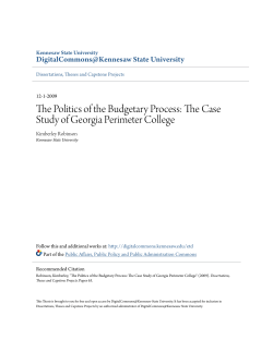 The Politics of the Budgetary Process