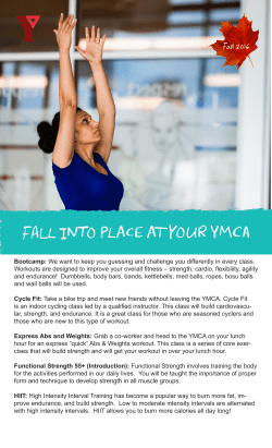FALL INTO PLACE AT YOUR YMCA