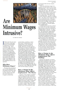Are Minimum Wages Intrusive? - Economic Research Federal