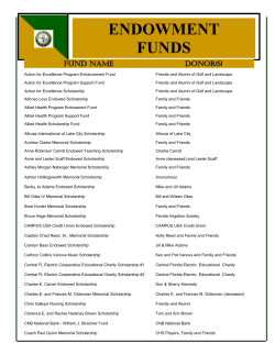 endowment funds - Florida Gateway College