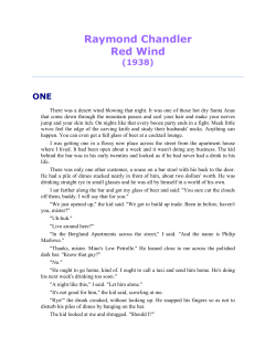 Raymond Chandler Red Wind - Caltech Engineering Design